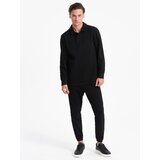 Ombre Men's tracksuit set sweatshirt with polo collar + pants Cene