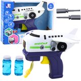 Pištolj za mjehuriće u obliku putničkog aviona - bijelo/plavi | shoptok.hr