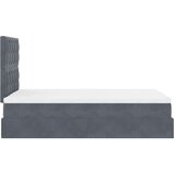 vidaXL Okvir kreveta s madracima tamnosivi 120x200 cm baršunasti | shoptok.hr