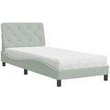 vidaXL Krevet s madracem svjetlosivi 90x190 cm baršunasti | shoptok.hr