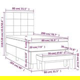 vidaXL Krevet s oprugama i madracem smeđesivi 80x200 cm od tkanine | shoptok.hr