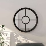 vidaXL Ogledalo crno 40 x 4 cm željezno okruglo za unutarnju upotrebu | shoptok.hr