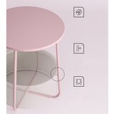  Stolić za odlaganje NOIRA ružičasta/bela | Eponuda.com