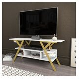 Hanah home TV ormarić Minerva, 120x35x55 cm, Bijelo-zlatna boja | Eponuda.ba