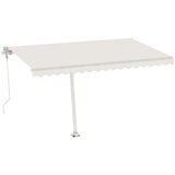 Automatska tenda sa senzorom za vjetar LED 400 x 300 cm krem | shoptok.hr