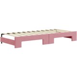 Dnevni krevet na razvlačenje ružičasti 80 x 200 cm baršunasti | shoptok.hr