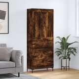 vidaXL Visoka komoda dimljeni hrast 69 5x34x180 cm konstruiranog drva | shoptok.hr