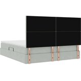  Krevet s prostorom za pohranu s LED-om s madracem Svijetlo siva | shoptok.hr