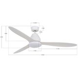  Lucci air 213043 - LED plafonski ventilator WHITEHAVEN GX53/17W/230V, beo + daljinski upravljač | Eponuda.com