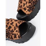 SEASTAR Women's suede slippers on leopard print wedges | shoptok.hr