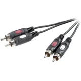 činč priključni kabel [2x činč utikač - 2x činč-utikač] 10 m crn