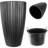 KADAX cvetlični lonec 30 cm pokrov z vložkom plastični cvetlični lonec črne barve, (5000353593) Cene
