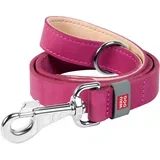 povodec za pse iz naravnega usnja širine 20 mm, dolžine 122 cm roza, (21601380)