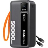  Obal Me CablePulse prenosna baterija 50000mAh 22W z vgrajenima kabloma USB-C in Lightning črne barve Cene