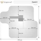 Fungoo Set CAROL 2 sivo - bijelo - drveno dječje igralište | shoptok.hr