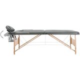 vidaXL Masažna miza z 2 conama lesen okvir antracit 186x68 cm | Shoptok.si