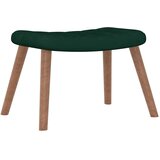  Stolica za ljuljanje s osloncem za noge tamnozelena baršunasta | shoptok.hr