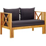  Vrtna klop za 2 osebi z blazinami 122 cm trakacijev les | Shoptok.si