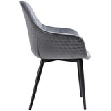Livetastic Naslanjač Samt, Siva | Shoptok.si