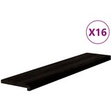  Gazišta stepenice 16 kom tamnosmeđi 120x30x2 cm masivna hrast | shoptok.hr
