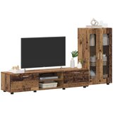  Set TV komoda s ladicama s policom Staro drvo Konstruirano drvo | shoptok.hr