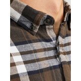 Jack & Jones muška karirana košulja 12235982, teget-braon
