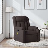 Masažni naslonjač od tkanine tamnosmeđi | shoptok.hr