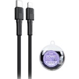 Apple data kabl remax leya series pd 20W fast charging RC-C056 type c na iphone lightning crni | ePonuda.com