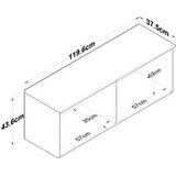 Hanah home Kuhinjski element EA143-3820, 119,6x43,6x37,5 cm, Bijeli Cijene