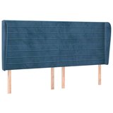 Uzglavlje s ušima tamnoplavi 183x23x118/128 cm baršunasti | shoptok.hr