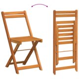 vidaXL 5-delni zložljiv bistro set z blazinami iz trdnega akacijevega lesa | Shoptok.si