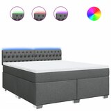 vidaXL Okvir kreveta s oprugama i madrac svjetlosivi 180x200cm tkanina | shoptok.hr