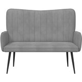 SOFA za dvije osobe Svjetlosiva 115 x 61 x 87 cm Baršun | shoptok.hr