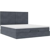 vidaXL Okvir kreveta s madracima tamnosivi 200x200cm baršunasti | shoptok.hr