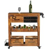 Interia Home & Living Vitrina za vino od masivnog manga u prirodnoj boji broj boca 5 kom, 100x92x30 cm Ravi – | shoptok.hr