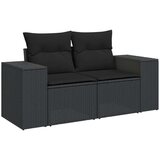  11-dijelni set vrtnih sofa od poliratana s jastucima crni | shoptok.hr