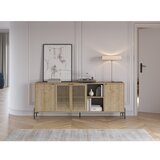 Marckeric Niska komoda u dekoru hrasta u prirodnoj boji 200x80 cm Inca – | shoptok.hr
