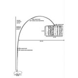 Opviq Deve Boynu Eskitme Lambader Silindir Koyu Gri Abajurlu Anthracite Floor Lamp | Eponuda.com