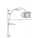 Opviq podna lampa Deve, 155-220 cm, E27 40W, zlatne boje | Eponuda.ba