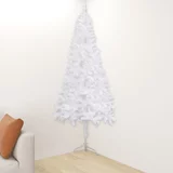 vidaXL kutno umjetno božićno drvce bijelo 240 cm PVC