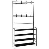  OBEŠALNIK, STOJALO ZA OBLAČILA, ČEVLJI S POLICO, TALNI, KOVINSKI LOFT, (21635133) | Shoptok.si