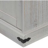 vidaXL TV omarica HALDEN 2 drsna vrata bela 150x40x60 cm masivni les | Shoptok.si