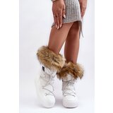 Boto Women's Laced Snow Boots White Santero | Shoptok.si