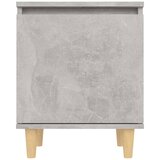  Noćni ormarići s drvenim nogama 2 kom boja betona 40x30x50 cm | Eponuda.com