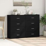 vidaXL Komoda 2 kosa črna 60x31x84 cm inženirski les | Shoptok.si