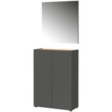 Germania Antracitno sivi set za hodnik u dekoru hrasta 74x200x33 cm Alviano – | shoptok.hr