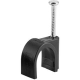 INF Kabelske objemke z žeblji 100 kosov Black 4 mm, (21273235) | Shoptok.si