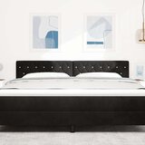 vidaXL Naslon za glavo s kristalnimi gumbi, črn, 180 cm, žamet, (22008504) | Shoptok.si