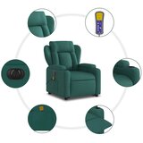  Električni masažni naslonjač na podizanje tkanina tamnozeleni | shoptok.hr