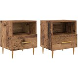  Noćni ormarić s ladicama 2 pcs Staro drvo 40 x 35 x 47.5 cm | shoptok.hr